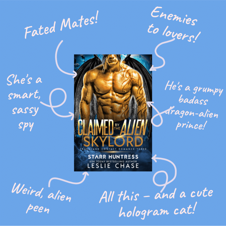 The cover of Claimed by the Alien Skylord, featuring a large, muscular alien with wings.